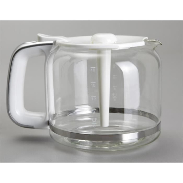 Sähköinen kahvinkeitin - BRANDT - CAF1318S - Valkoinen ja hopea - 1,8 L - 1100 W - 18 kuppia Vitt och Silver