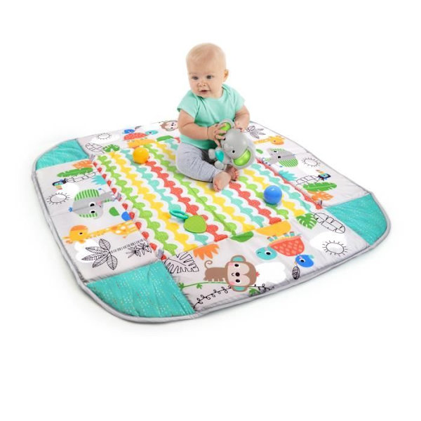 BRIGHT STARTS Tropical World maxi leikkimatto, 5 pelitilaa - 40 palloa - 7 irrotettavaa lelua Flerfärgad