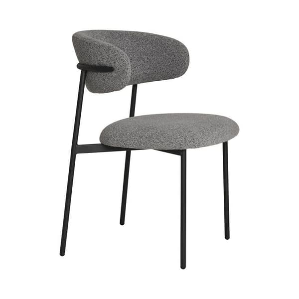 Sæt med 2 stole 59x55x79,5 cm i mørkegrå og sort tekstureret stof Grå