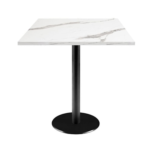 Bord 70 x 70 cm - Rom vit marmor modell Vit