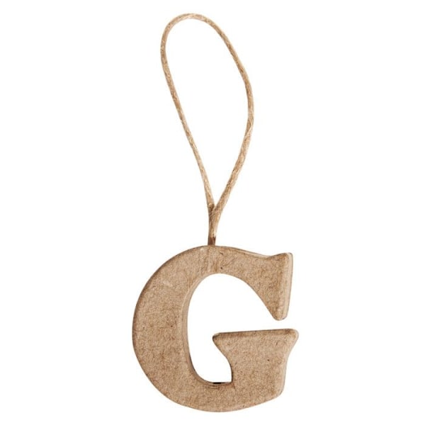 Pap.m. Brev "G" FSC Återvunnet 100%, 4x4x1cm, med upphängning