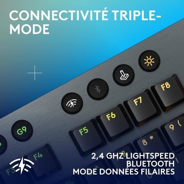 Spelkabel - Trådlös - Logitech G - G915 X - AZERTY - Klickande switch - Svart