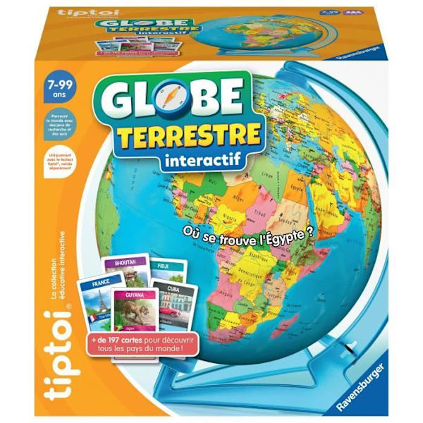 tiptoi® interaktiivinen maapallo, 00000191, 7 vuotta, Ravensburger Flerfärgad