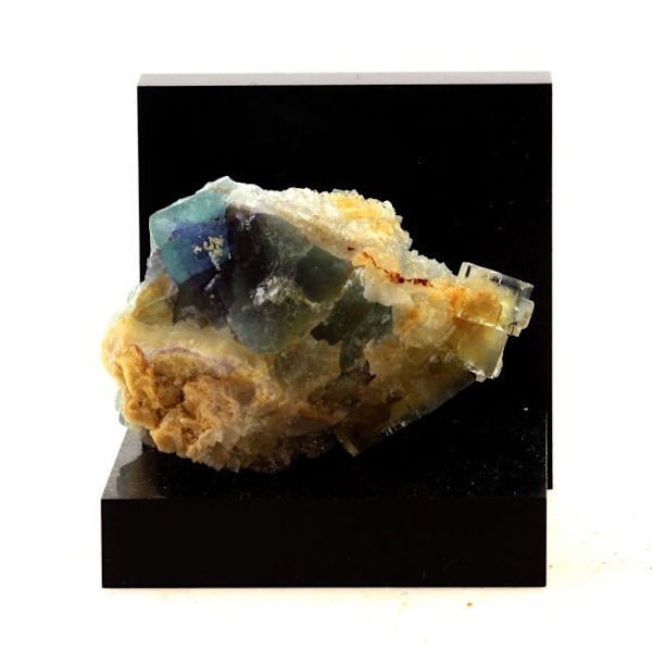 Sten og mineraler. Fluorit. 371,5 øre. La Barre, Puy-de-Dôme, Frankrig.