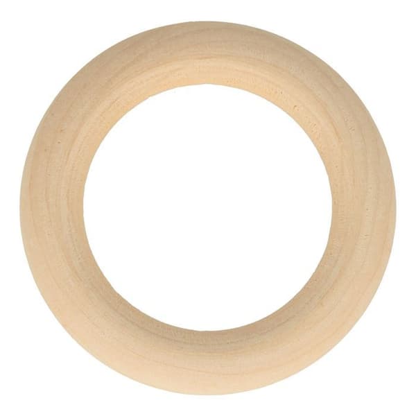 4 træringe 6 cm beige