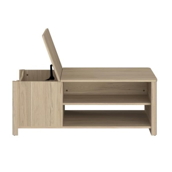 Rektangulärt BETTY soffbord - I pappersbelagd spånskiva - Ekdekor - Klassisk - L110 x H42 x D60 cm Ek
