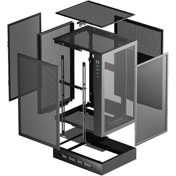 Chassi utan strömförsörjning - DEEPCOOL CH170 Digital - Mini torn - Format M-ITX - Svart
