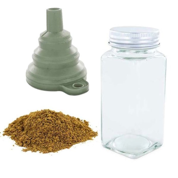 Maustejauhepullo + suppilo + jauhettu kumina 60 g