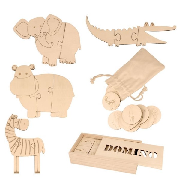 3 Lasten puisia safaripelejä Beige