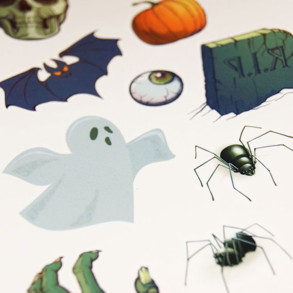 Tillfälliga tatueringar - Halloween Tombstone Flerfärgad