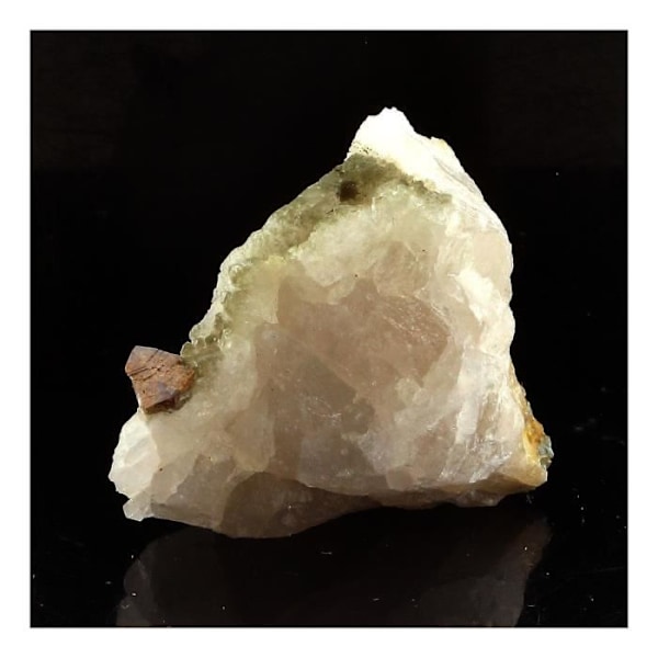 Sten og mineraler. Anatase + Kvarts + Klorit. 49,0 ct. Les Rousses, Vaujany, Isère, Frankrig..