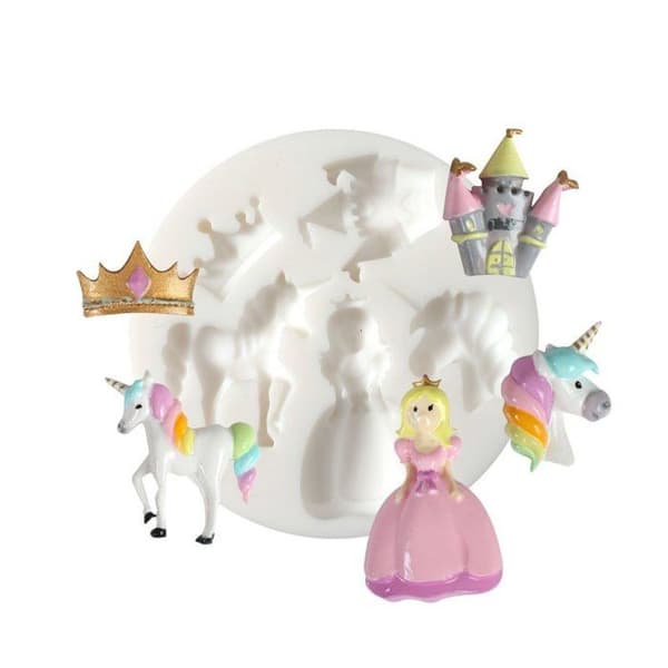 Graine Créative - Silikoneform (mini) Enhjørning Prinsesse {Färg}