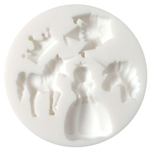 Silikoneform (mini) Einhorn Prinsesse {Färg}