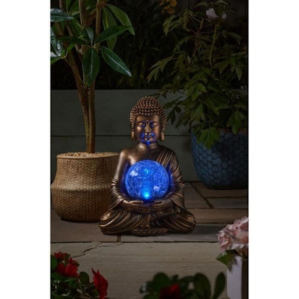 Buddha och Solite Globe Brons