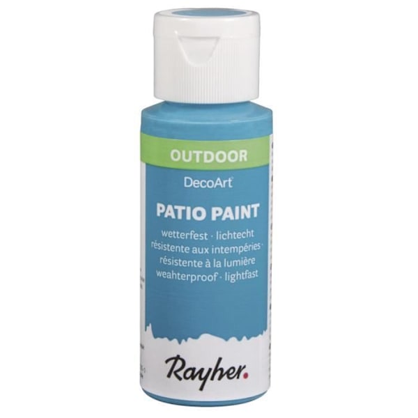 Akvarelmaling - RAYHER - Patio Paint - Indisk Turkis - 59 ml - Blank Turkos från Indien