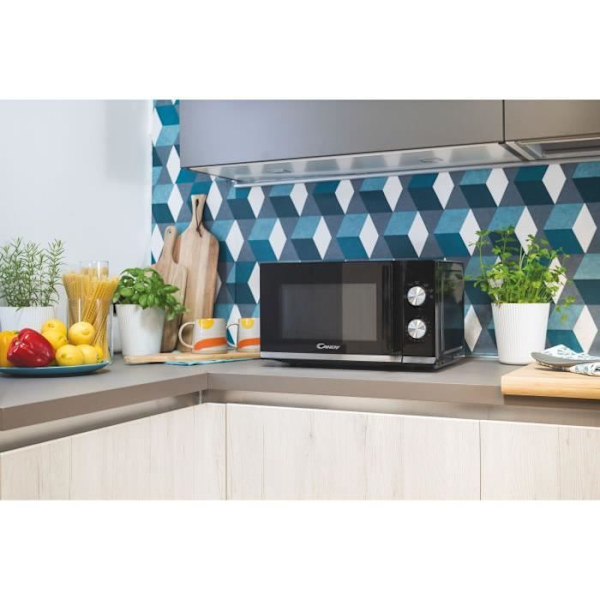 Candy Moderna CMW20TNMB 700 W 20L Sort mikroovn - Afrimningsfunktion - Glaspladespiller - 6 effekttrin