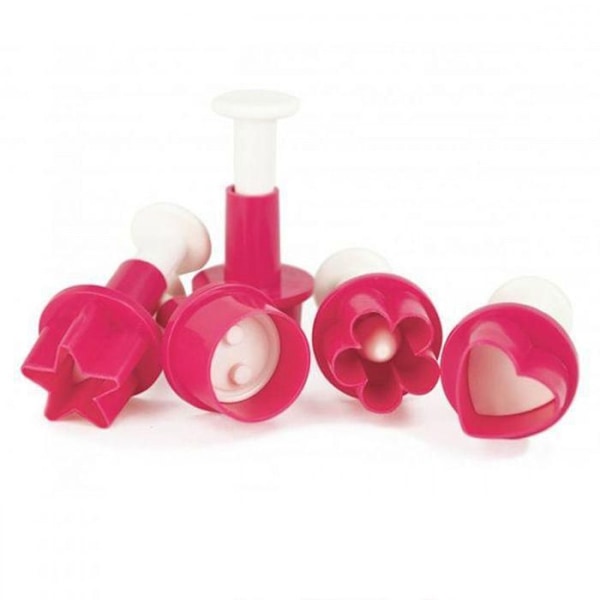 5 sukkerpasta udstikkere Rosa
