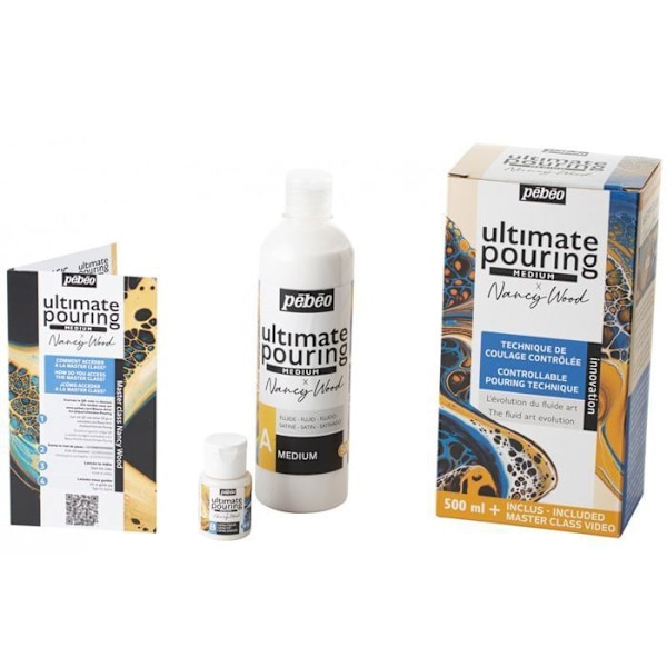 Coffret - Pébéo - Ultimate Pouring Medium - 500 ml - Komplet sæt - Gødnings effekter Flerfärgad