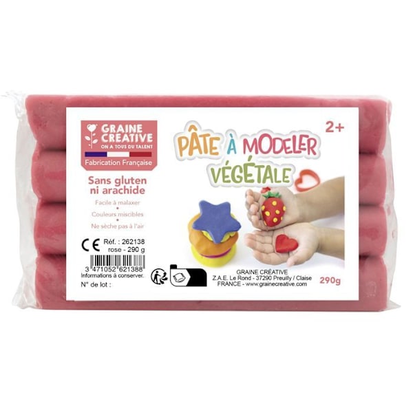 DTM Rose vegetabilsk modellering ler - Uendeligt genanvendelig - 290g Rosa