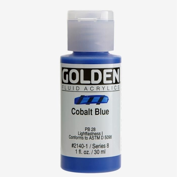 Gyllene: Flytande akrylfärg: 30 ml (1 oz): Koboltblå