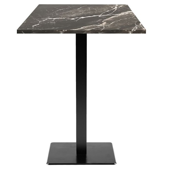 Högt bord 60 x 60 cm - Milan royal marmor modell Svart