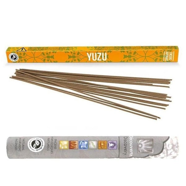 Yuzu japansk røgelse 12 pinde + ayurvedisk røgelse 14 pinde