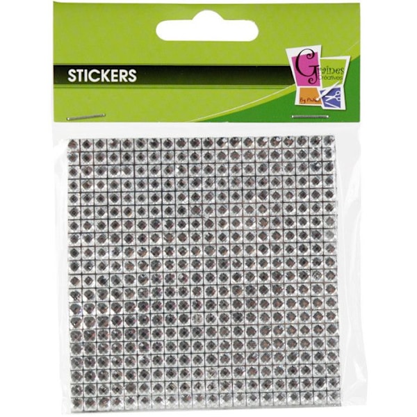 Strass självhäftande 4 mm Silver 400 stycken Silver