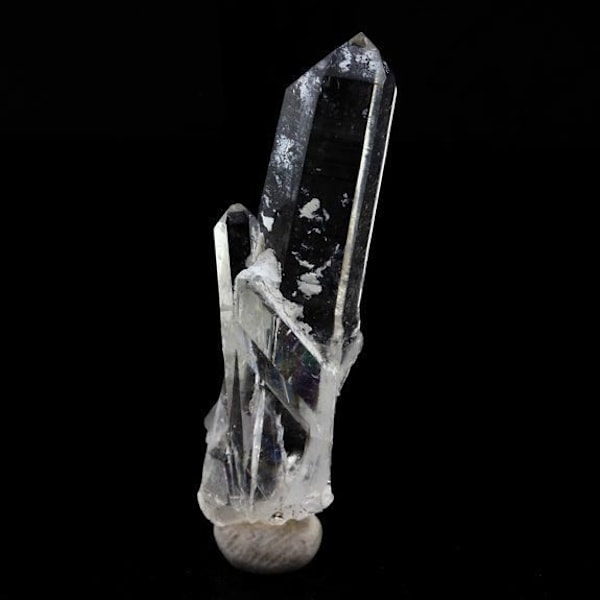 Sten og mineraler - ABIJOUX - Kvarts - 21,44 ct - La Gardette Mine, Bourg d'Oisans, Isère, Frankrig