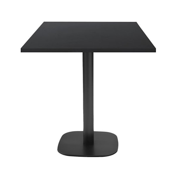 Bord 70 x 70 cm - Rund sort model Svart
