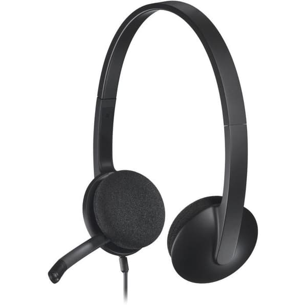 Hovedtelefon - Kabel - Logitech - H340 - USB - Støjbeskyttelse - Sort