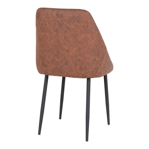 Matstol - Porto - Vit/Brun/Svart - Modern Design - 120 kg - 1 plats Brun svart