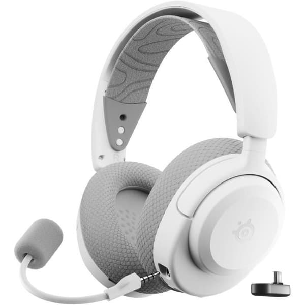 Trådlösa gaming-hörlurar - STEELSERIES - Arctis Nova 3PW - Batteritid 40h - Bluetooth - USB-C Plug & Play Vit