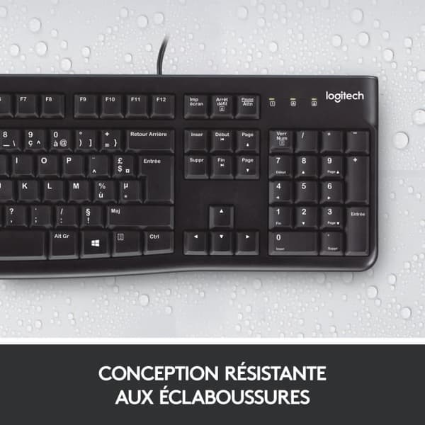 Tastatur - Kablet - Logitech - K120 Business - AZERTY - Sort