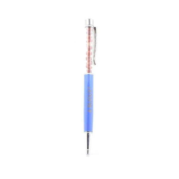 Sten og mineraler. Ruby mineral pen fra Brasilien. Blå farve. Blå