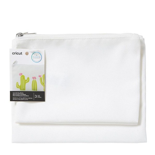 Cricut: Vit osmältbar bläck Makeup-påsar 3 Count Vit