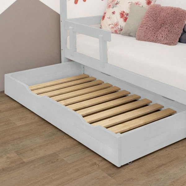 Sengeskuffe 80 x 200 med BUDDY sengebund - lysegrå Grå