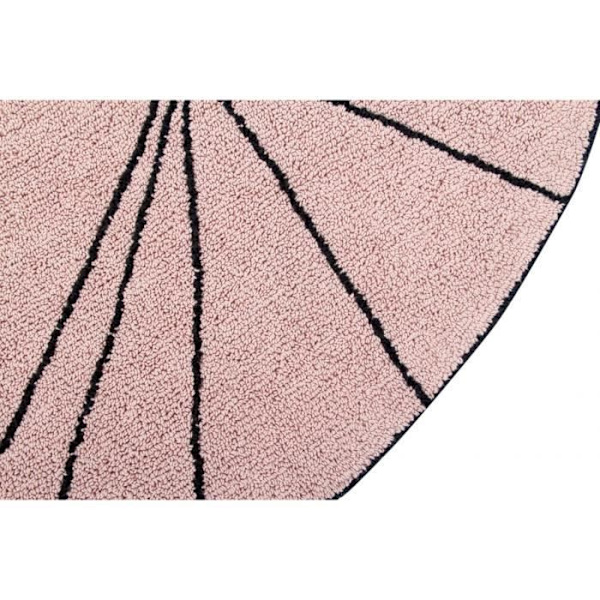 Pyöreä beige ja pinkki geometrinen matto Lorena Canals - Ø 160cm - Pinkki
