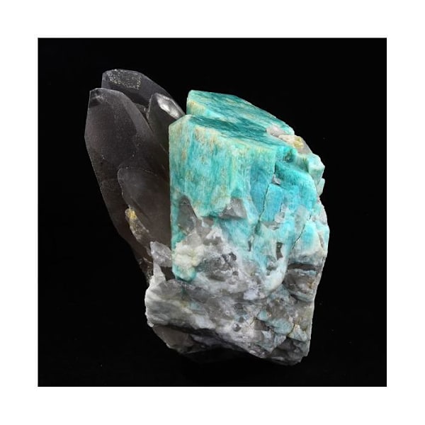 Sten og mineraler. Amazonit + røgkvarts. 9077,0 ct. Konso, Etiopien. Turkos