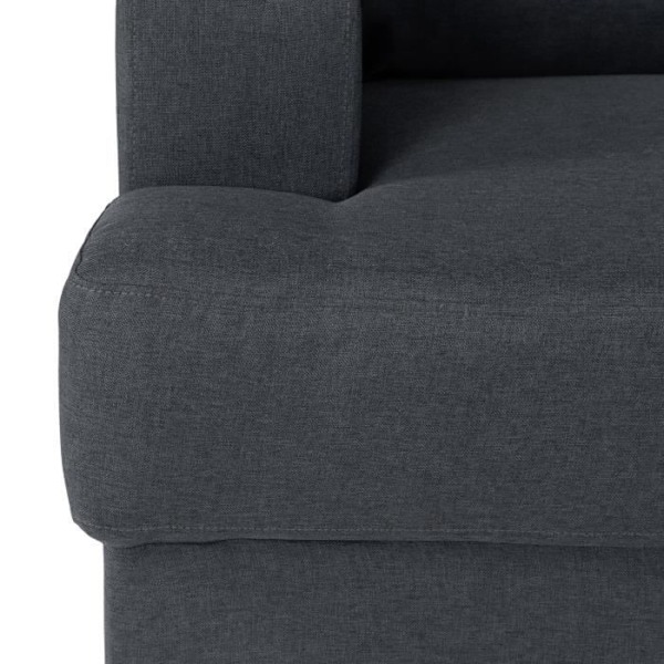 Paul 4-sits höger hörnsoffa - Antracitgrått tyg - L 215 x d 140 cm Antracit