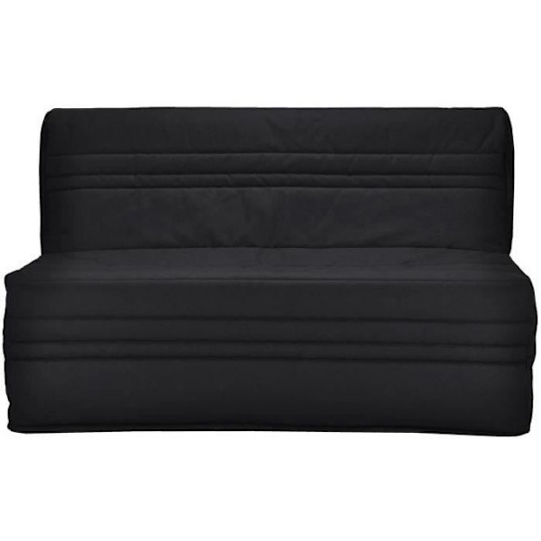 BZ JOE bänk - Svart tyg - 3 platser - L 143 x D 97 cm - Tillverkad i Frankrike Svart