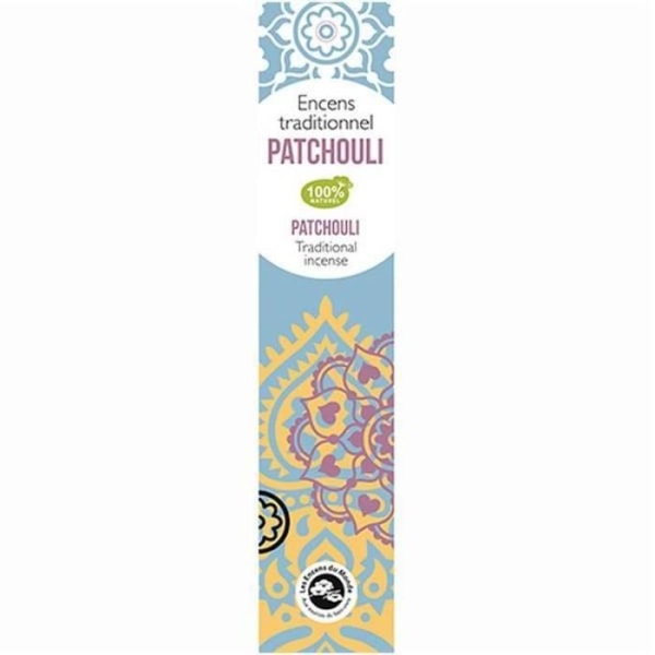 Røgelse - LES INCENSE DU MONDE - Patchouli - 60 pinde - 100% naturlig - 45 min brændetid