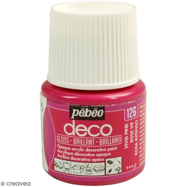 Akrylmaling - PEBEO - Deco - Blank - 45 ml - Bright Pink Hot Pink