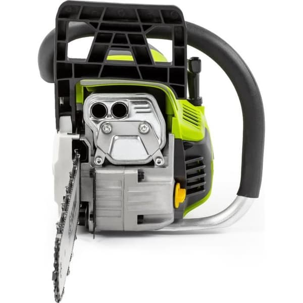 Bensinmotorsåg - FIELDMANN - 45cc - 40 cm svärd - Lättskött Grönt och svart