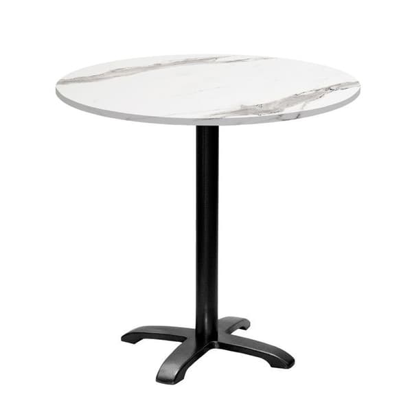 Rundt bord Ø 80 cm - modell Bazila vit marmor Vit
