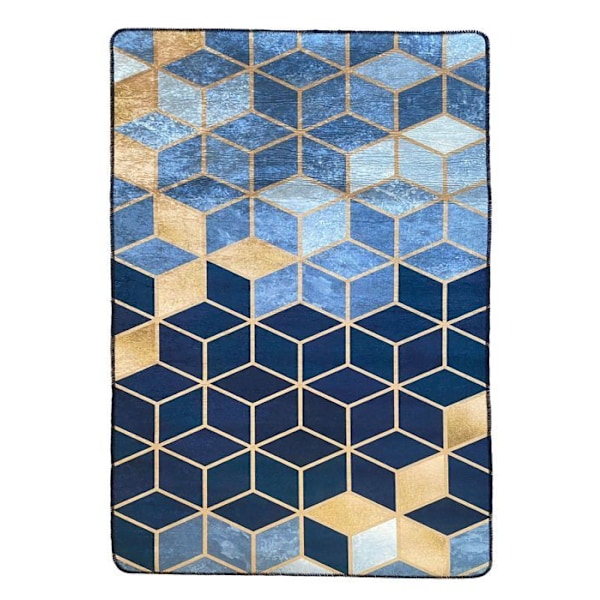 LUXE stuetæppe Guld, Blå Mål - 120x180