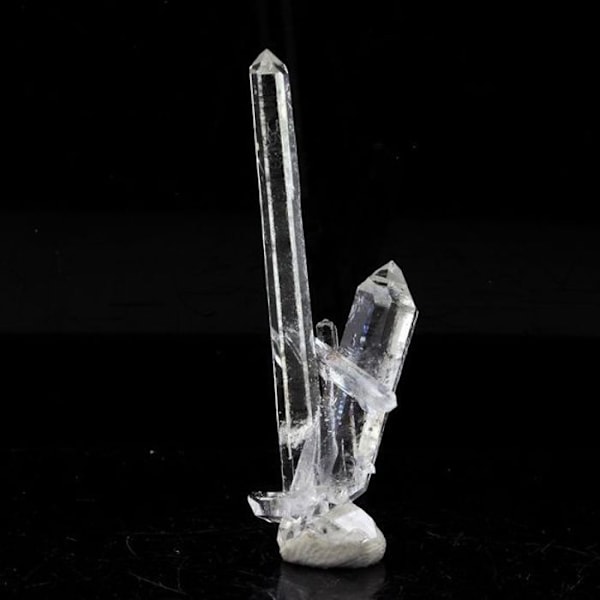 Sten og mineraler. Dobbelt-termineret kvarts. 10,5 ct. La Gardette-minen, Bourg d'Oisans, Isère, Frankrig.