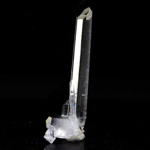 Sten og mineraler. Dobbelt-termineret kvarts. 29,5 ct. La Gardette-minen, Bourg d'Oisans, Isère, Frankrig.
