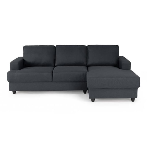 Paul 4-sits höger hörnsoffa - Antracitgrått tyg - L 215 x d 140 cm Antracit