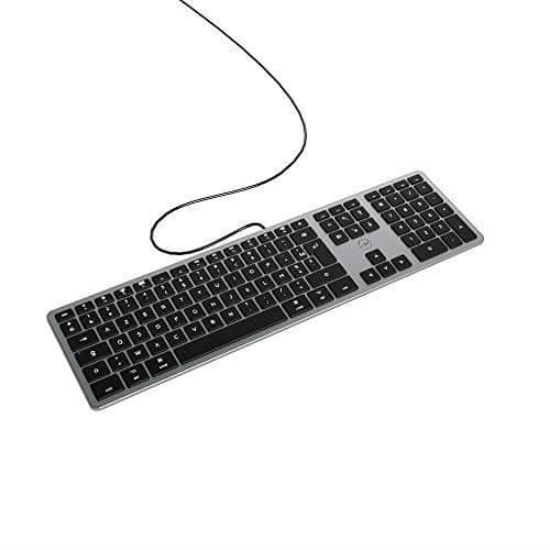 MOBILITY LAB Kabelanslutet DesignTouch-tangentbord för MAC Space Grey - AZERTY