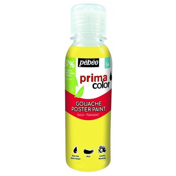 Nestemäinen guassi - keltainen - 150 ml Gul
